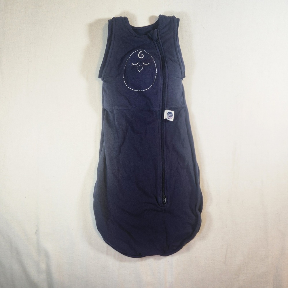 Nested Bean Zen One Swaddle Navy Blue Weighted Transition Sleep Sack Size Small
